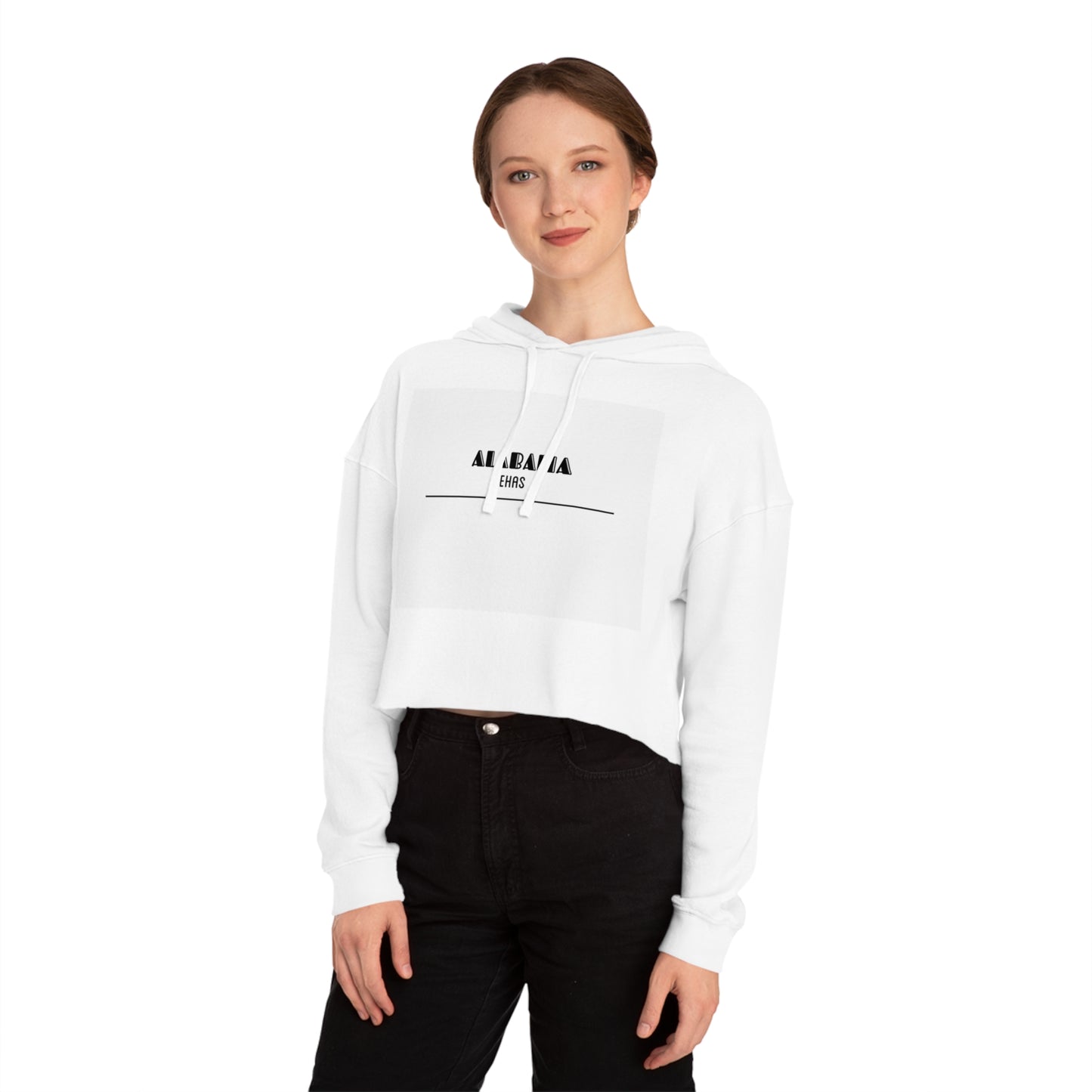 Alabama Women's Cropped Hooded Sweatshirt, Trendy Hoodie