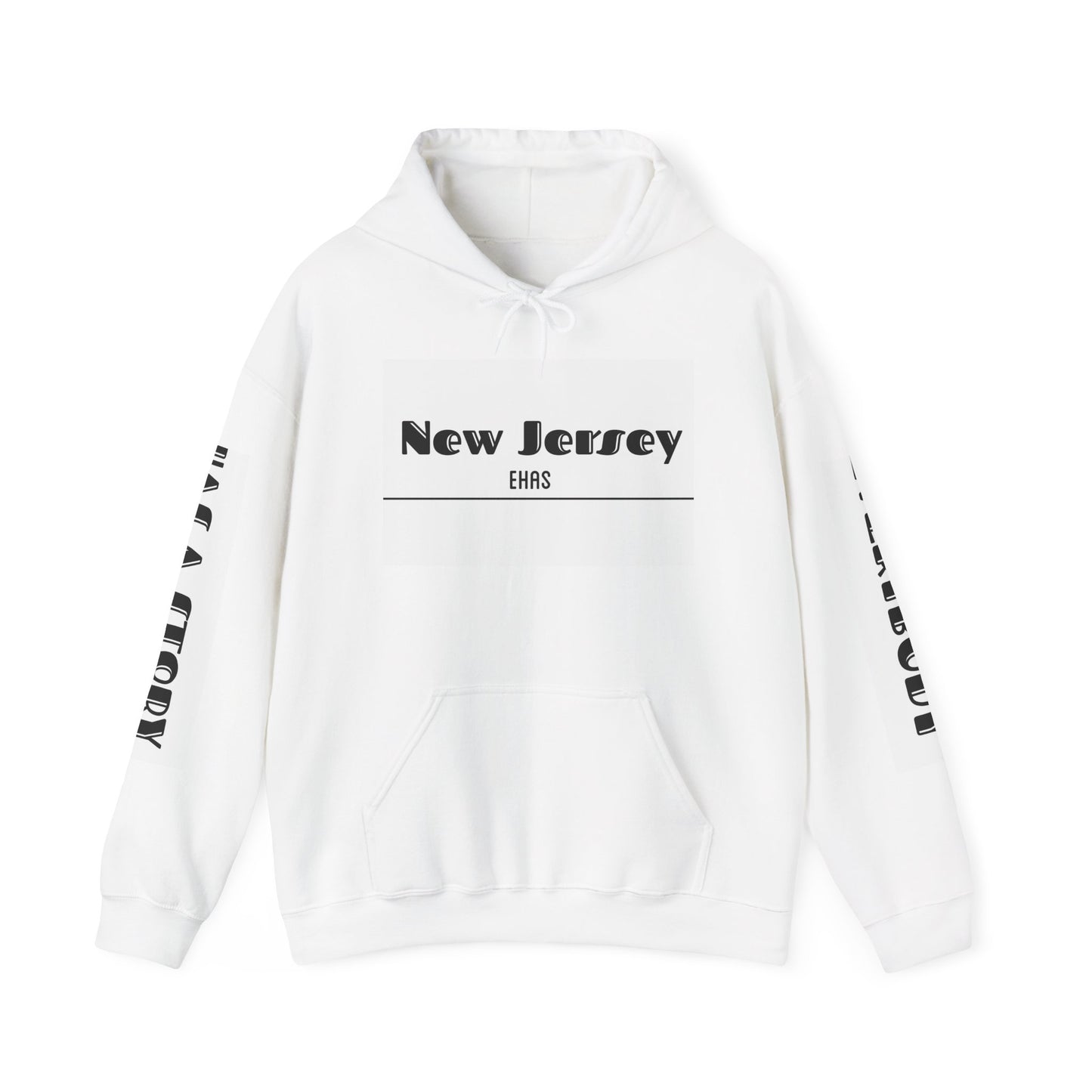 New Jersey Sweatshirt, White Hoodie, Urban Style Apparel, Stylish Streetwear