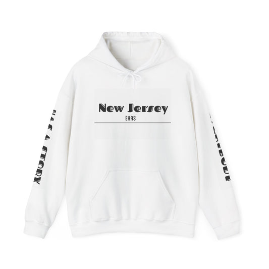 New Jersey Sweatshirt, White Hoodie, Urban Style Apparel, Stylish Streetwear