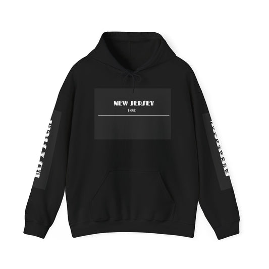 New Jersey Sweatshirt, Black Hoodie, Urban Style Apparel, Stylish Streetwear
