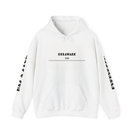 Delaware Sweatshirt, White Hoodie, Urban Style Apparel, Stylish Streetwear