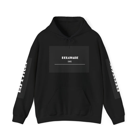 Delaware Black , Personalized Hoodie, Urban Style Apparel, Stylish Streetwear